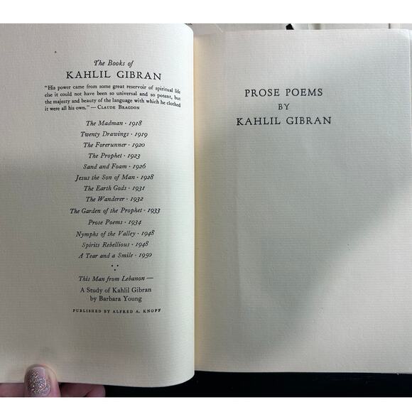 Vtg 50s decor- Prose Poems by Kahlil Gibran- 5 illustrations- coffee table book - Picture 4 of 7